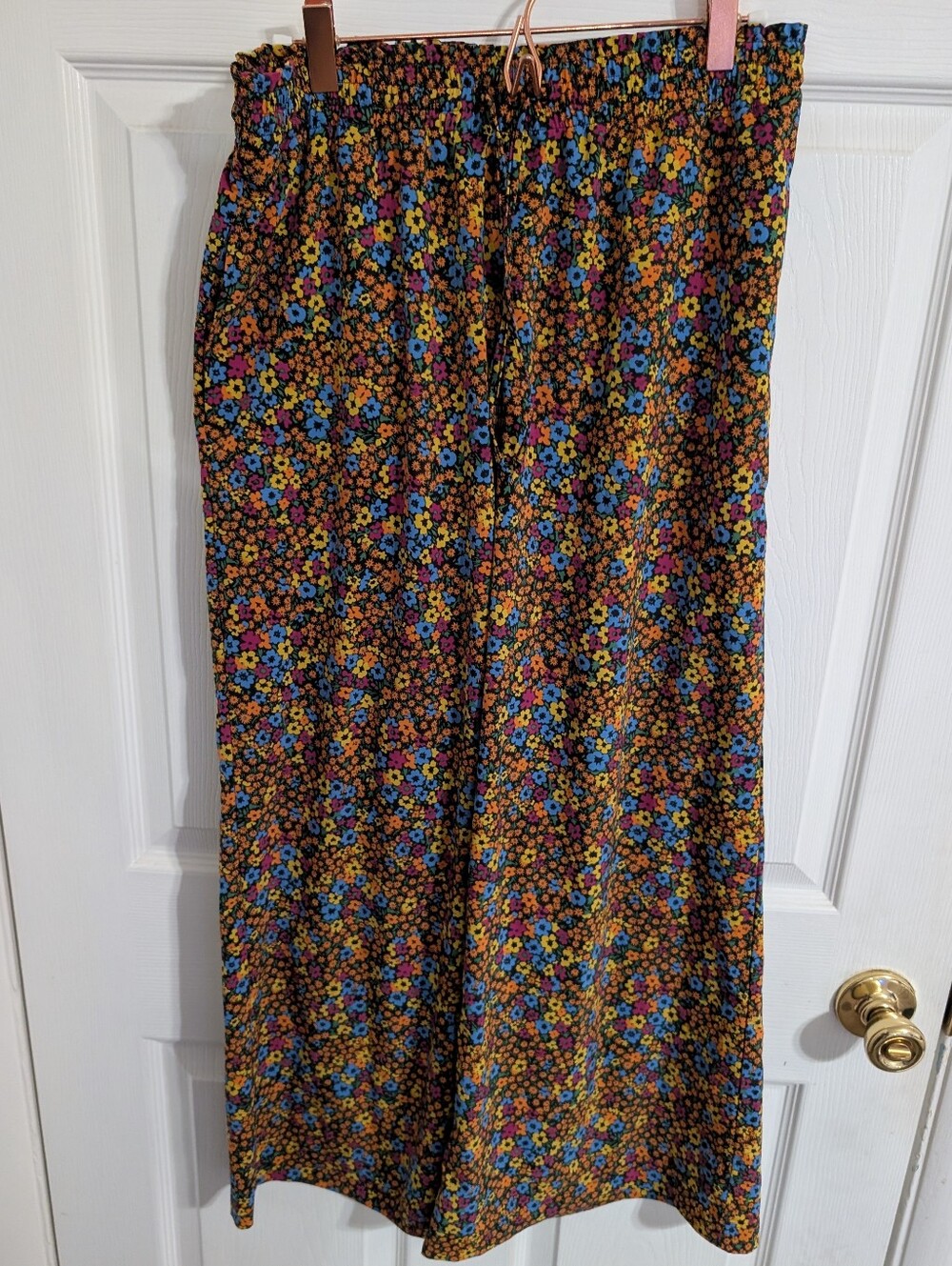 Toad & Co Womens Pants Sunkissed Wide Leg Floral Print Crop Cropped M Medium